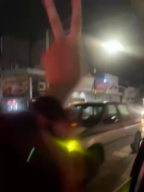 @Babak Taghvaee - The Crisis Watch: #Breaking: A video recorded in #Shahinshahr near #Isfahan shows Iranians in the streets celebrating the death of dictator #Khamenei. Khamenei was eliminated during a joint #Israel-U.S. military strike