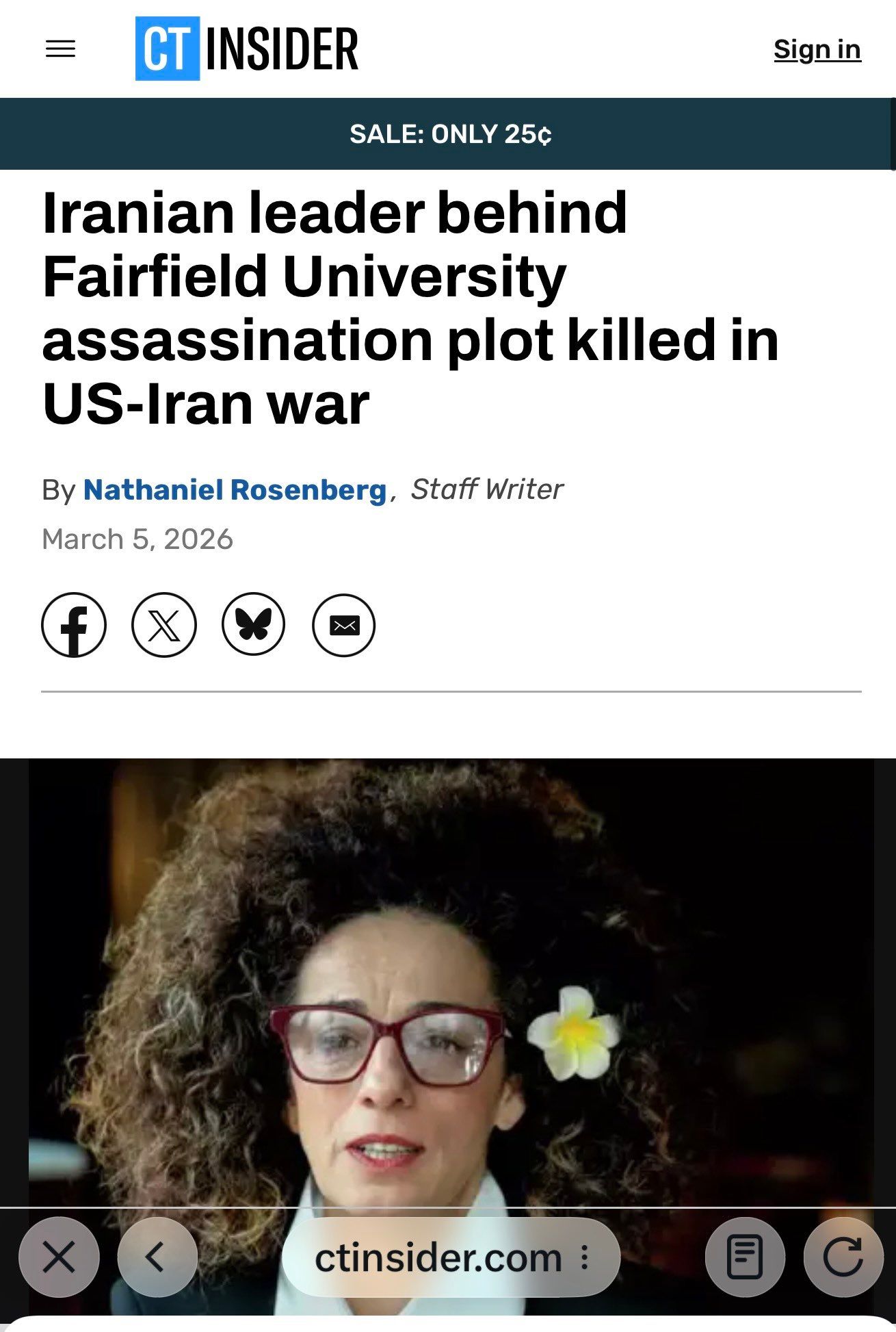 @Masih Alinejad 🏳️: Can someone confirm this?
Reports say Farhad Shakeri, Iran’s regime asset behind the Fairfield University assassination plot against me, was killed in a U.S. strike.
U.S. officials say he was also the