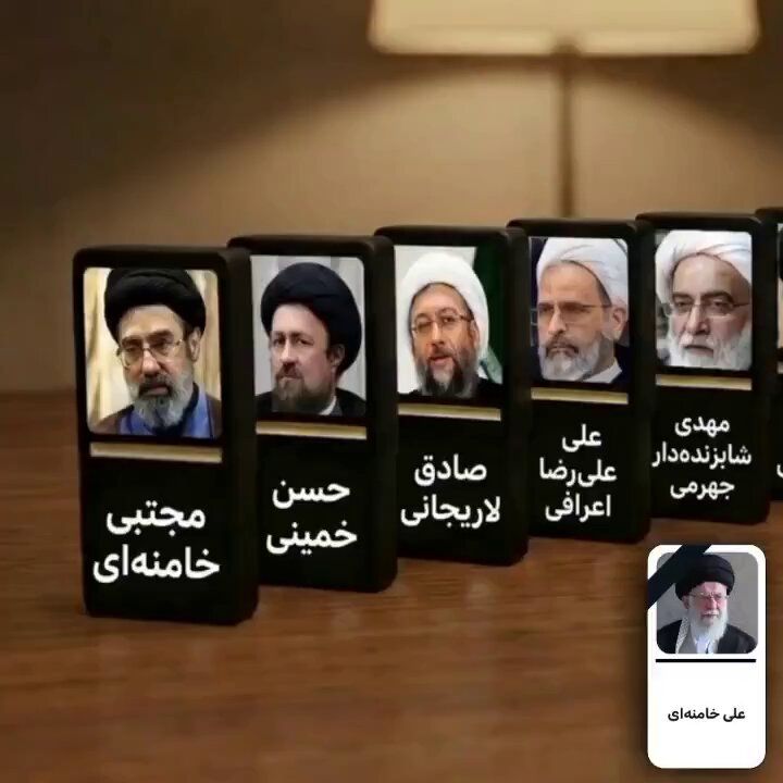 @Open Source Intel: After the elimination of Khamenei, Mossad’s Persian account posted about the IRGC and clerics racing to choose Iran’s next supreme leader, showing the potential candidates falling like dominoes:
“It
