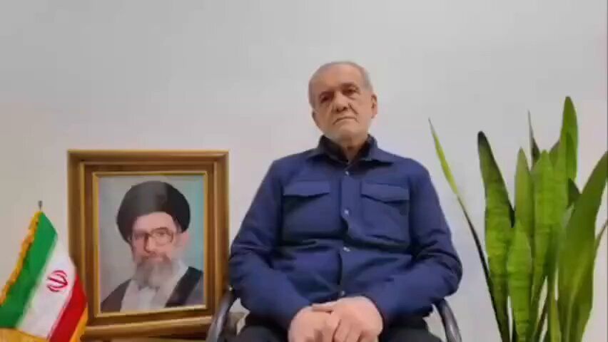 @Babak Taghvaee - The Crisis Watch: This is Masoud Pezeshkian, the terrorist president of the Islamic regime of Iran. He continues threatening Iran’s neighboring countries, saying that the IRGC Aerospace Force will continue its missile
