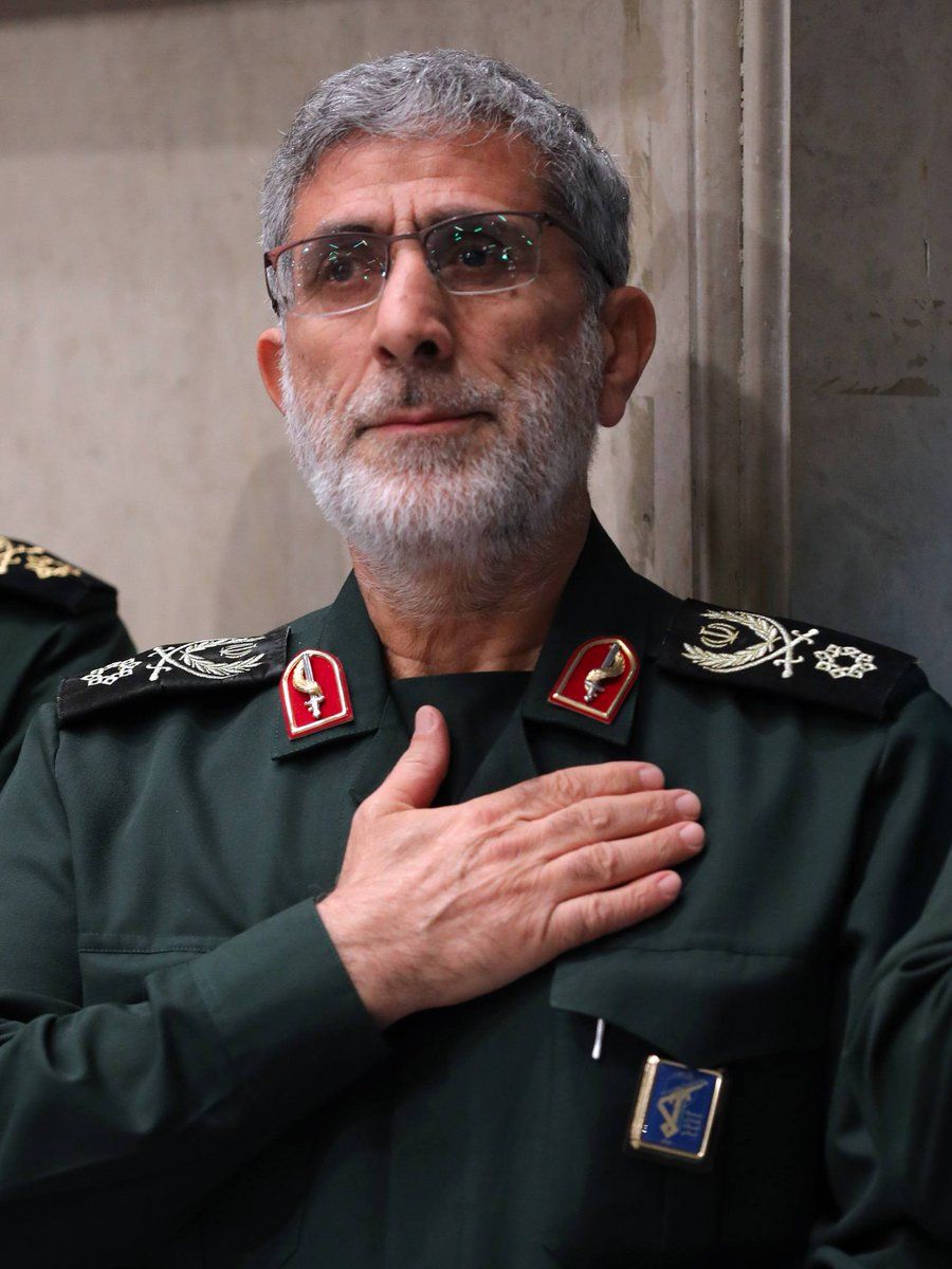 @Eli Afriat 🇮🇱: Esmail Qaani survived:
— The day Hezbollah leader Hassan Nasrallah was ELIMINATED in Lebanon.
— The attack during the 12-day war that ELIMINATED much of Iran’s top military leadership.
— The strike
