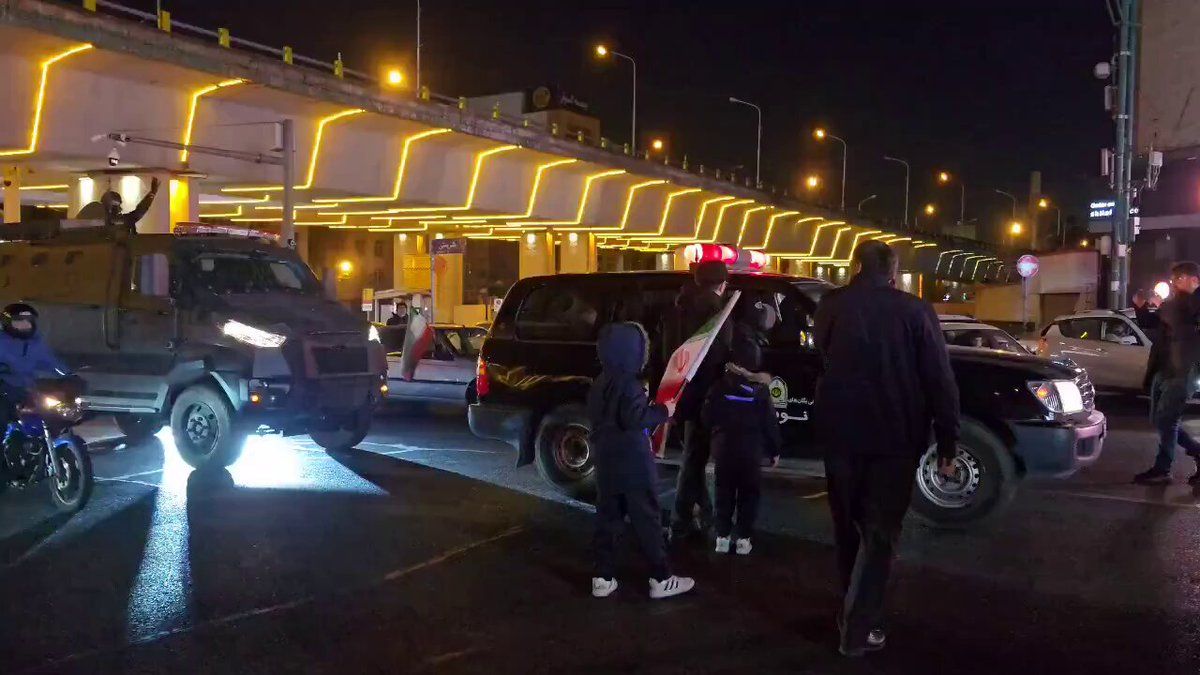 @Babak Taghvaee - The Crisis Watch: BREAKING: Tonight in Tehran, security forces of the Islamic regime of Iran are showing force to the people to scare them. They are also rallying their equipment and troops in order to raise the morale