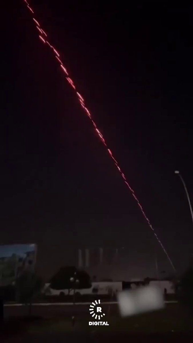 @Babak Taghvaee - The Crisis Watch: BREAKING: Video recorded last night in Erbil shows the activity of the U.S. C-RAM short-range air defense system and the shutdown of a Shahed-136 one-way attack drone of the IRGC Aerospace Force. Thes