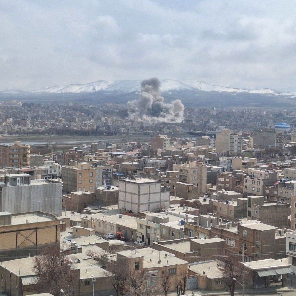 @Mohamad Ahwaze: Breaking | The Iranian repressive police center in the Kurdish city of Saqqez in Iran's Kurdistan province, adjacent to Iraqi Kurdistan, was bombed. This is the hometown of Mahsa Amini, may God have m