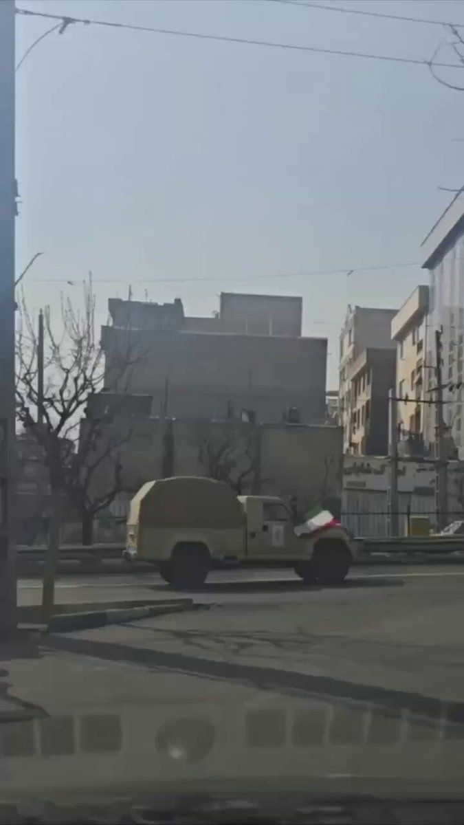 @Babak Taghvaee - The Crisis Watch: BREAKING: The IRGC Land Forces have deployed their troops and heavy machine guns to the streets of Tehran in order to massacre Iranians in case they try to overthrow the Islamic regime by means of pro