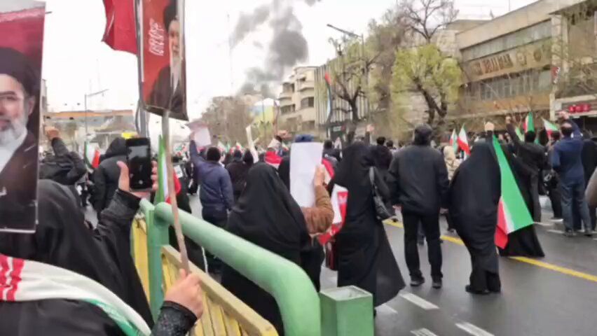 @Babak Taghvaee - The Crisis Watch: BREAKING: The Israeli Air Force is targeting government buildings and Basij bases near Enghelab Street in Tehran, where supporters of the Islamic regime have gathered to march for the elimination of I