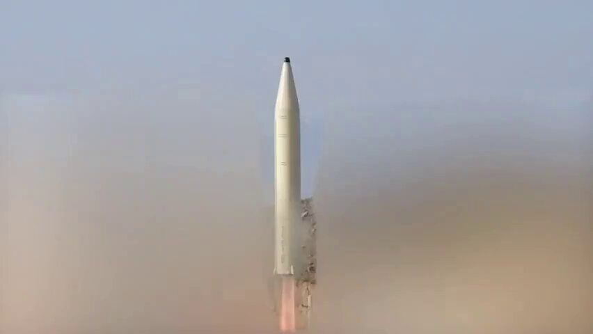 @Babak Taghvaee - The Crisis Watch: BREAKING: There is now very high-resolution and clear footage showing the latest version of the Khorramshahr missile—the Khorramshahr-4 intermediate-range ballistic missile of the IRGC Aerospace Force