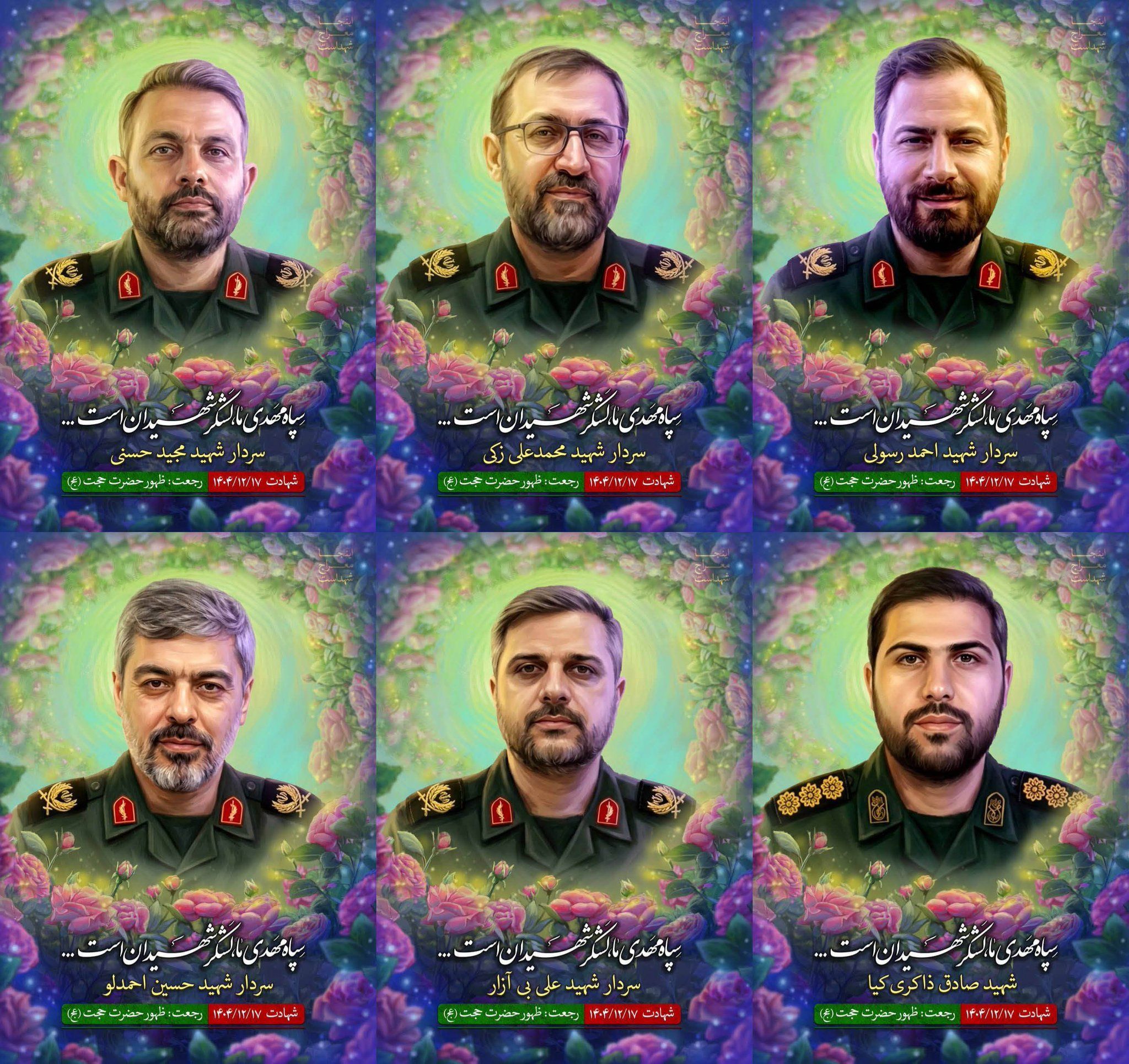 @Open Source Intel: Iran confirms the deaths of six “diplomats” in the Israeli airstrike on Beirut on March 8: Majid Hassini, Muhammad Ali Zaki, Ahmad Rasouli, Hossein Ahmadlou, Ali Reza Bi-Azar, and Sadegh Zakari.