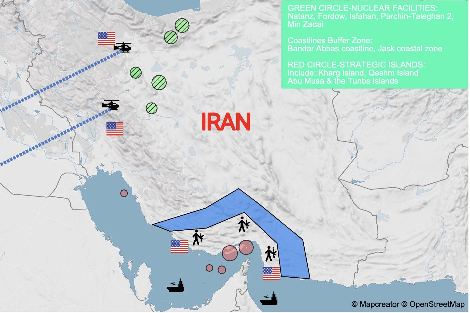@WarMonitor🇺🇦🇬🇧: US Potential Land Operations Into Iran Options:
Option Number 1- Freeze Iranian Economy and force capitulation in negotiations, via controlling the Kharg Island responsible for 90 percent of oil expor