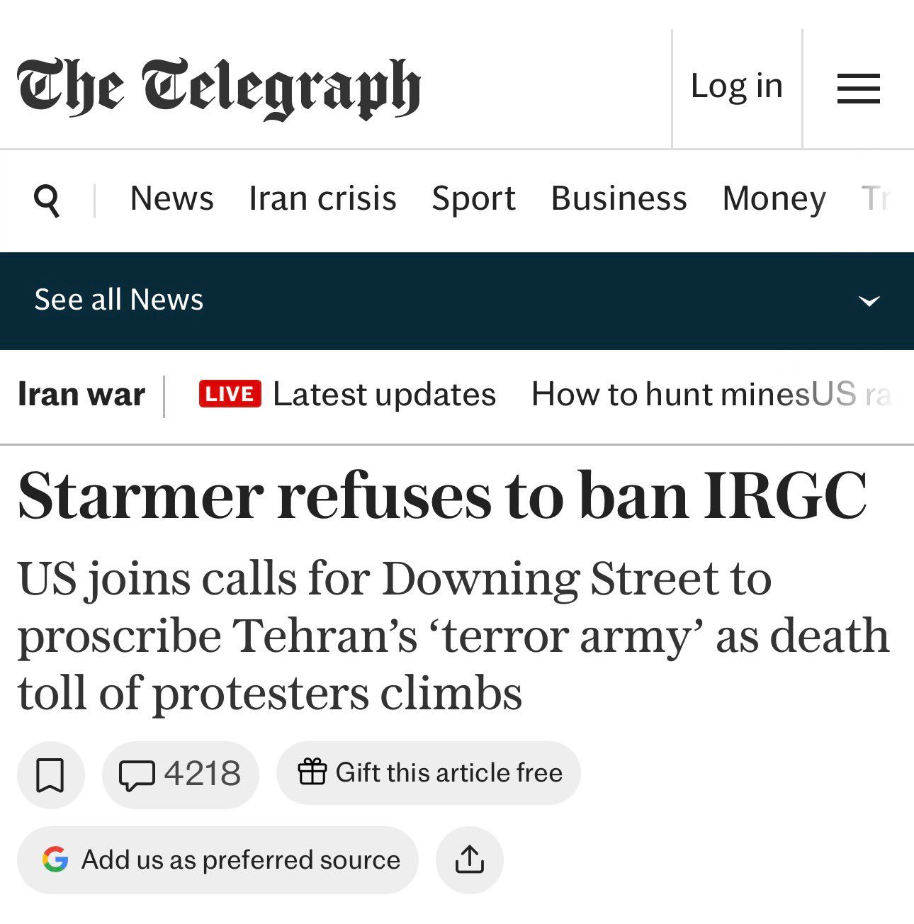 @𝐍𝐢𝐨𝐡 𝐁𝐞𝐫𝐠 🇮🇷 ✡︎: The conservatives and the Kier Starmer regime have been refusing to proscribe the IRGC as a terrorist organisation.
Kir the traitor welcomed the ceasefire between a regime that slaughtered tens of th