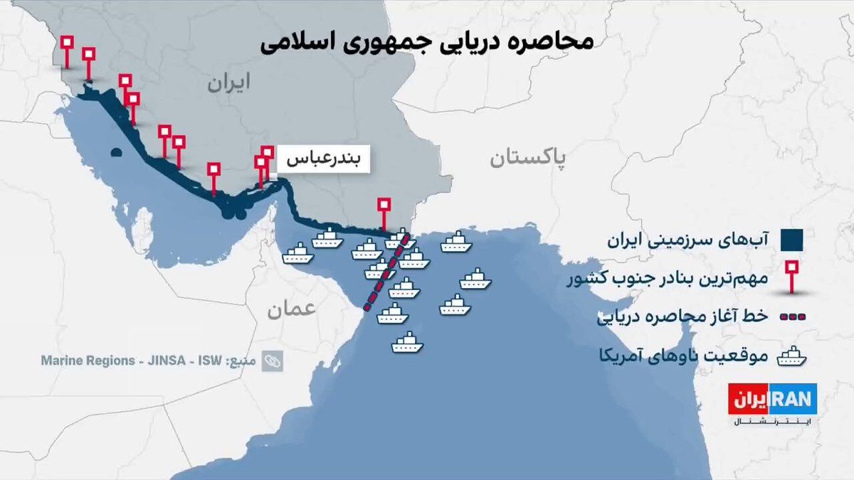 @ايران اينترنشنال: عطا حسینیان، روزنامهنگار اقتصادی و حوزه انرژی، گفت اگر محاصره دریایی آمریکا بیش از ۶۰ روز ادامه یابد و به توقف یا کاهش تولید نفت ایران منجر شود، پس از این بازه درآمدهای نفتی جمهوری اسلامی بهطور کامل