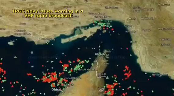 @🇮🇷LiveIranNews🇮🇱: 🚨Direct threat to global shipping from the terrorist group IRGC in the Strait of Hormuz/This group announced via marine radio that all ships entering the Strait of Hormuz without permission will be t