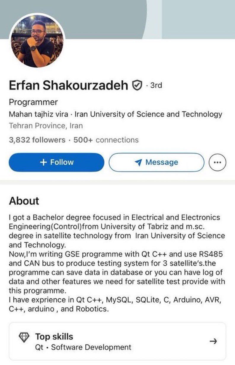 @𝐍𝐢𝐨𝐡 𝐁𝐞𝐫𝐠 🇮🇷 ✡︎: The regime in Iran executed Erfan Shakourzadeh this morning after months of torturing him into a false confession.
This is the reality of the islamic republic.
The young, bright and talented are wip