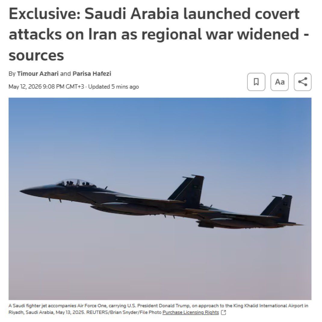 @Visegrád 24: Reuters reports that Saudi Arabia launched secret retaliatory airstrikes on Iran in late March