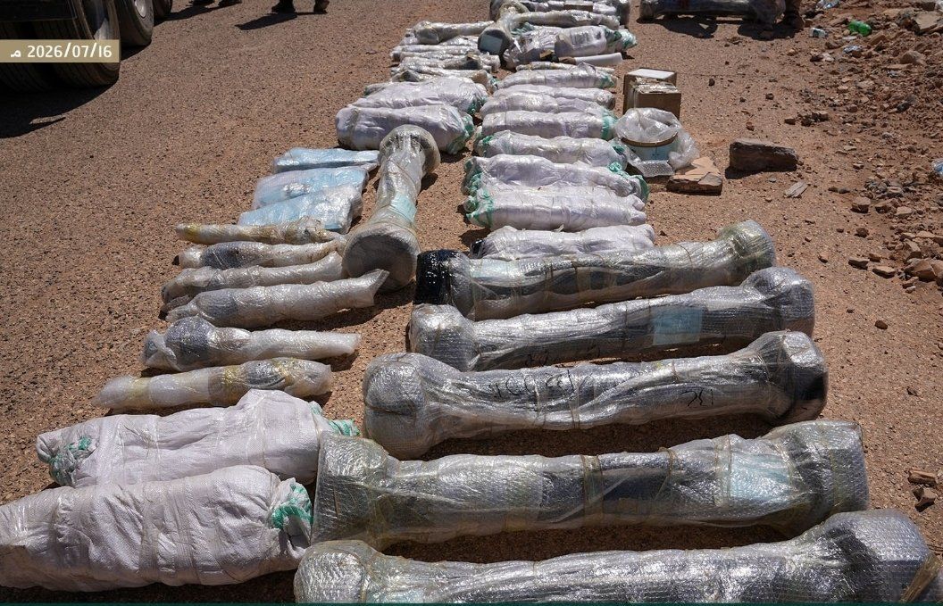 @Open Source Intel: Hundreds of drones, rockets and weapons were found hidden inside an oil tanker at Syria's border with Iraq. Syrian authorities say the shipment was an IRGC smuggling attempt bound for a Syrian port, l