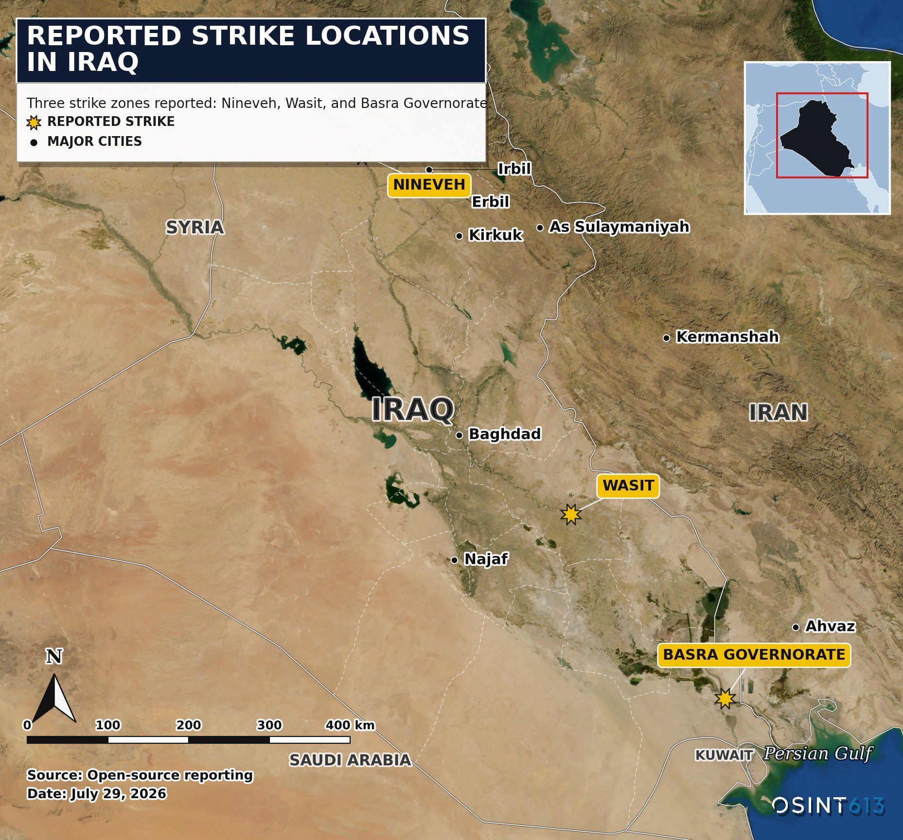 @Open Source Intel: So far, according to our reporting, the following Iran backed militias have been struck in joint U.S. and Saudi Arabian airstrikes across Iraq:
• Nineveh Governorate, Iraq
• Wasit Governorate, centra