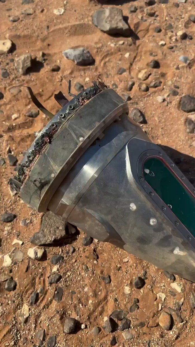 @Babak Taghvaee - The Crisis Watch: This footage shows the seeker of an interceptor from a U.S. Army THAAD anti-ballistic missile system, found in western Jordan several months ago.
The two U.S. Army THAAD batteries deployed in Israel