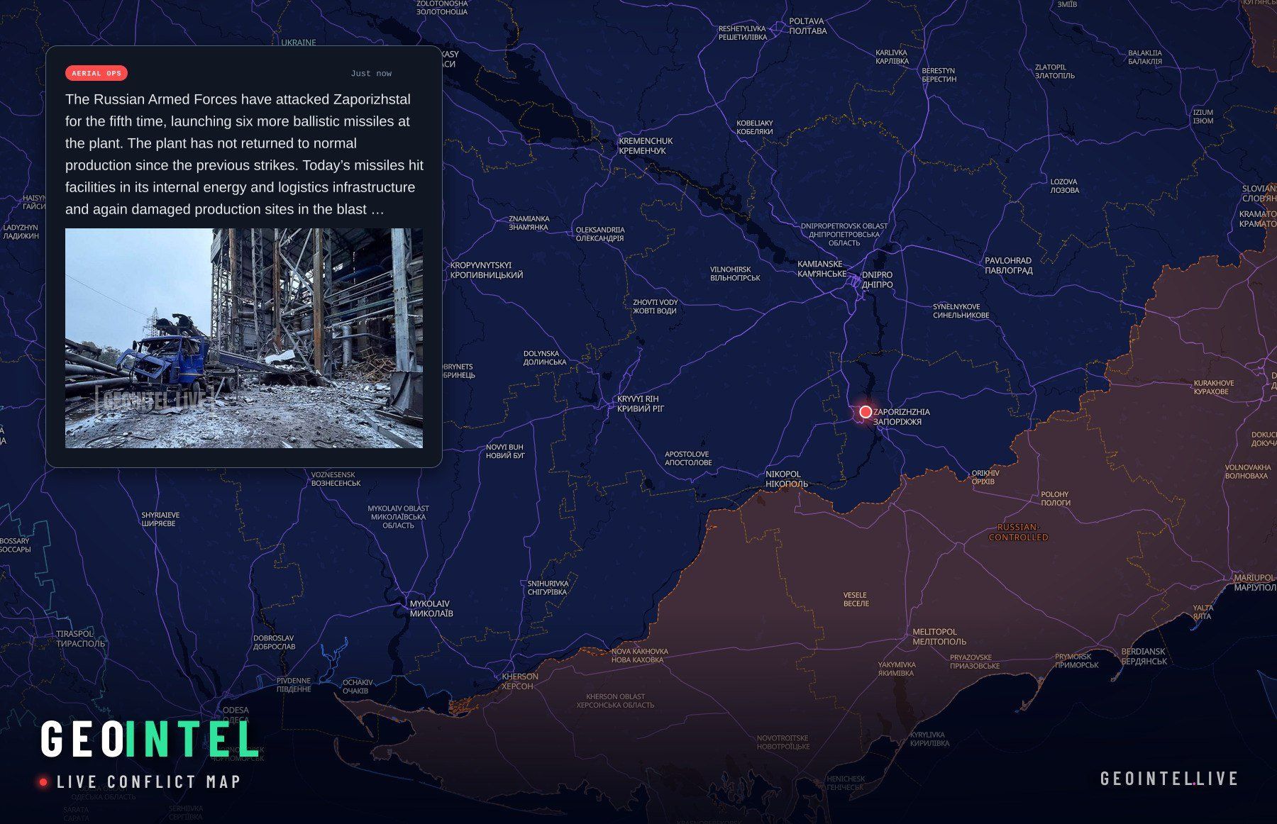 Russia's Fifth Missile Attack on Zaporizhstal Plant; Six More Ballistic Missiles Fired Russian Armed Forces targeted Ukraine's Zaporizhstal plant for the fifth time with six ballistic…