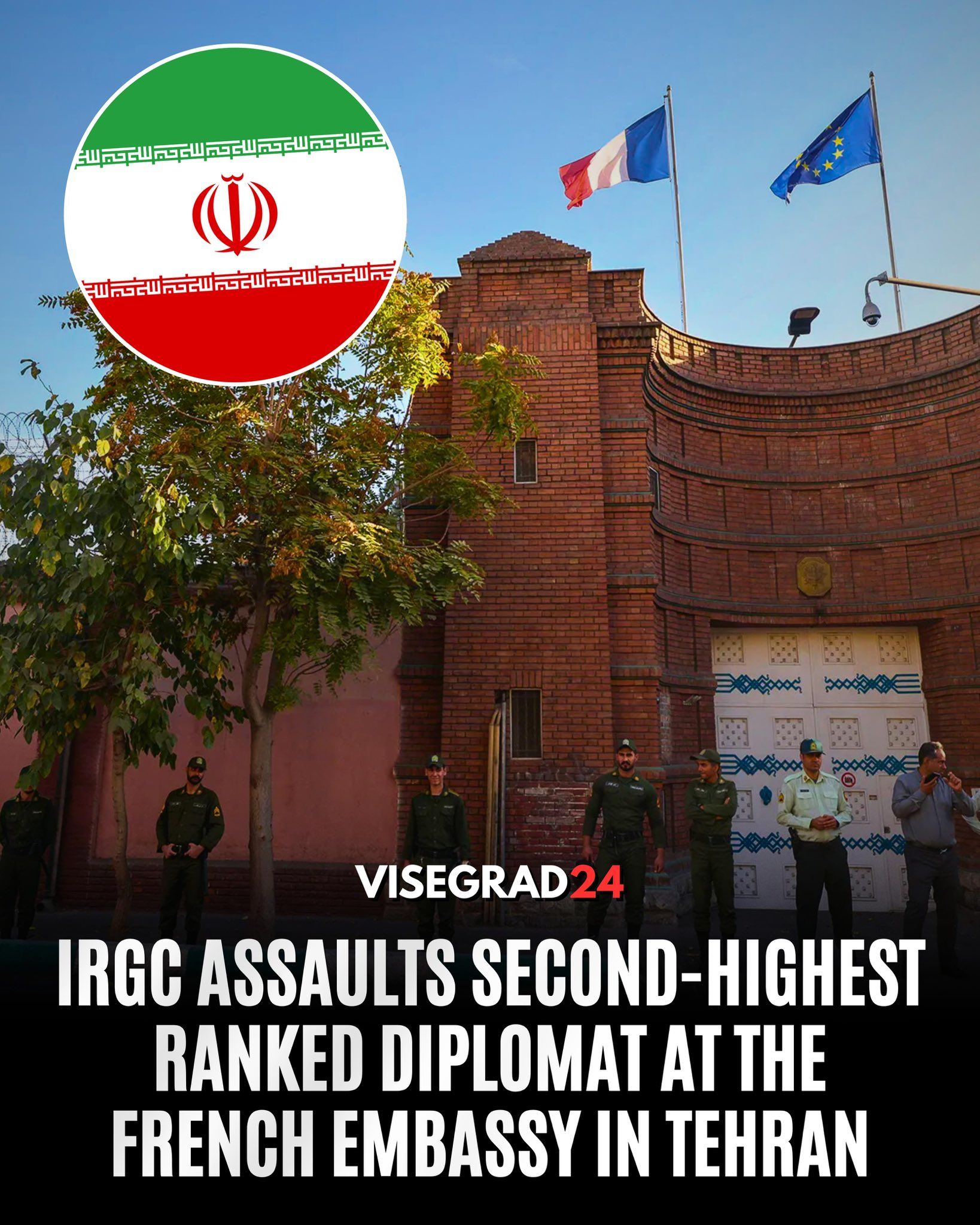 The second-highest ranked diplomat at the French embassy in Iran has been assaulted by the IRGC. Rémy Bouallègue was attacked in front of the French embassy on October 8th despite his…