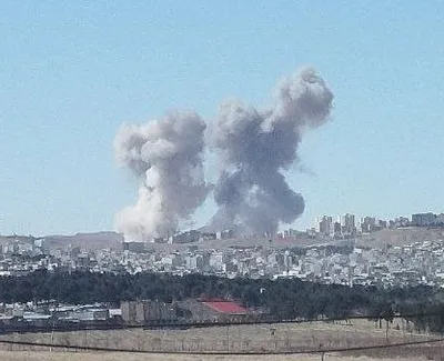 @Babak Taghvaee - The Crisis Watch: #Breaking: The #IsraeliAirForce, supported by the #USAirForce, has just targeted multiple military sites in #Kermanshah, western #Iran. One of them is a key ballistic missile base of the #IRGC Aerospa