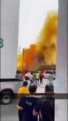 @Babak Taghvaee - The Crisis Watch: #Breaking: One of the ballistic missiles launched by the #IRGC Aerospace Force at #Qatar has struck a civilian area in Al Wakrah near #Doha. This is the aftermath of the ballistic missile strike.

#Ir