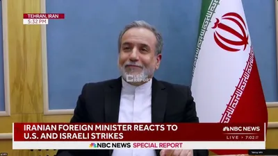 @Open Source Intel: Iran’s Foreign Minister Araghchi:

Ayatollah Ali Khamenei and President Masoud Pezeshkian are alive, as far as I know.

All high-ranking officials are alive, everything is fine.