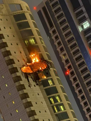 @Babak Taghvaee - The Crisis Watch: This image shows the aftermath of a Shahed-136 one-way attack drone strike by the #IRGC Aerospace Force on a high-rise building in #Manama, the capital city of #Bahrain.

It illustrates how the regime