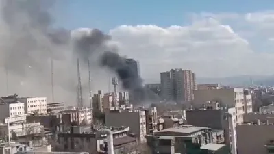 @Babak Taghvaee - The Crisis Watch: #Breaking: A simultaneous airstrike on Shariati Street in #Tehran, the capital city of #Iran. It is unclear what was targeted, but the building was completely destroyed as a result of the strike.

#Ir