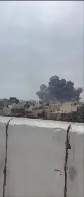 @Babak Taghvaee - The Crisis Watch: These two videos recorded on Tuesday show the aftermath of an airstrike conducted by the U.S. Navy against the ammunition and weapons storage facility of the 6th Tactical Fighter Base of the Iranian A