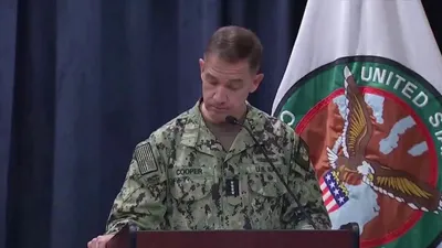 @Open Source Intel: CENTCOM Commander Admiral Brad Cooper: "President Trump gave us another task, to raze or level Iran’s ballistic missile industrial base. We’re not just hitting what they have, we’re destroying their a