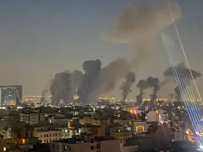 @Babak Taghvaee - The Crisis Watch: BREAKING: The Islamic regime of Iran is on the brink of extinction. The targets of the massive airstrikes by the U.S. and Israeli Air Forces in central Tehran are key government buildings of the Islam