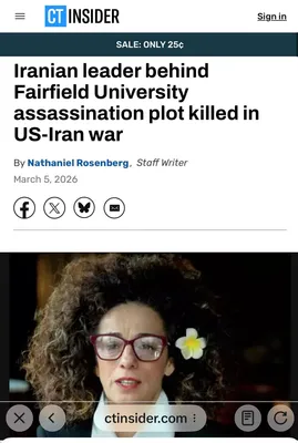@Masih Alinejad 🏳️: Can someone confirm this?
Reports say Farhad Shakeri, Iran’s regime asset behind the Fairfield University assassination plot against me, was killed in a U.S. strike.
U.S. officials say he was also the