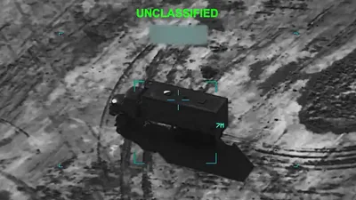 @Open Source Intel: Love these CENTCOM videos.

The Islamic regime trucks were transporting cruise missiles, anti ship missiles, and one way attack drones used by the IRGC Aerospace Force and Navy.

They don’t exist any 