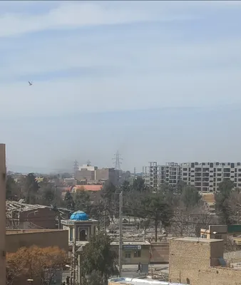 @Vahid Online: 'The IRGC #Varamin around 11:40'

Received images with description: 'The IRGC headquarters on Danesara Street was completely destroyed, and the blast wave shattered the windows of surrounding building