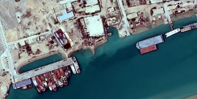 @Open Source Intel: New Vantor satellite imagery shows the aftermath of U.S. and Israeli airstrikes on Iran’s Bushehr naval facility, including a capsized ship.

Feb 27 vs March 7. @byjepstein