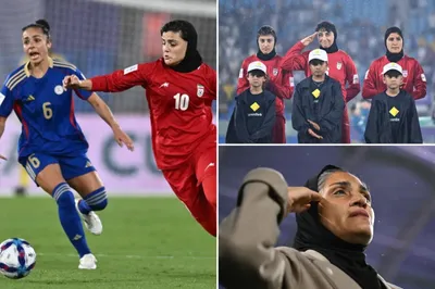 @Masih Alinejad 🏳️: Hello Australia, this is your moment. We need your support.
Iran’s women’s football team refused to sing the regime’s anthem right after the killing of Ali Khamenei. 
State TV called them “war-time tr