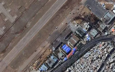 @Babak Taghvaee - The Crisis Watch: BREAKING: This satellite image shows the aftermath of the Israeli airstrike on the drone manufacturing plant of the Shahed Aviation Industries Corporation of the IRGC Aerospace Force, located north of