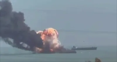 @Babak Taghvaee - The Crisis Watch: BREAKING: This footage, possibly recorded during one of the first days of the war, shows the destruction of one of the Soleimani-class corvettes of the IRGC Navy near the port of Chabahar. It was targ