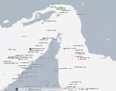 @Visegrád 24: Ships are crossing the Strait of Hormuz: they turn off their transponders before passing through and switch them back on afterward.