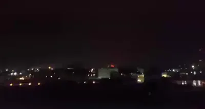 @Mohamad Ahwaze: Urgent | Bombing regime sites with devastating and amazing drones in Karaj, residents of the area say for the first time we see this scene since the strikes on the regime began. Watch the amazing clip