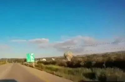 @Babak Taghvaee - The Crisis Watch: BREAKING: A car dashcam recorded the moment Iranian ballistic missiles launched by the IRGC Aerospace Force struck Israel’s SES Ha’Ela satellite station near Beit Shemesh.

#OperationEpIcFury #Operati