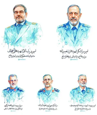 @Eli Afriat 🇮🇱: 🚨BREAKING: The Fars News Agency publishes drawings of the senior officials who were ELIMINATED alongside Ali Khamenei in the opening blow by Israel and the US.

GOOD FUCKING RIDDANCE.✅