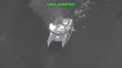 @Open Source Intel: WATCH 🔴🔴

CENTCOM released footage of strikes on the IRGC Navy, including a hit on their prized Qassem Soleimani class ship.
