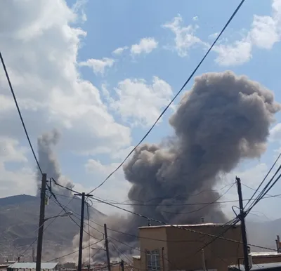 @Shin: 1316Z
Marivan, Kurdistan Province, #Iran 
@mamlekate's report:
"Locations include the Border Guard headquarters, the IRGC bases at Bileh, Chavok, and Bardeh Rasheh, as well as the Biyakareh IRGC garri