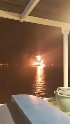 @Babak Taghvaee - The Crisis Watch: BREAKING: This is one of the three oilers that the IRGC Navy targeted in the Strait of Hormuz today. You can see it exploding.

#OperationLionsRoar #OperationEpicFury