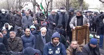 @Babak Taghvaee - The Crisis Watch: BREAKING: Gholam-Hossein Mohseni-Eje'i, the cowardly and fearful head of the judiciary of Iran's Islamic Regime, did not appear at the officials’ platform at the Tehran University Musalla after the an
