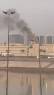 @Babak Taghvaee - The Crisis Watch: BREAKING: What was targeted and destroyed by IRGC one-way attack drones on the rooftop of the U.S. Embassy in Baghdad, Iraq, was not a C-RAM short-range air defense system. It was part of the anti-dro