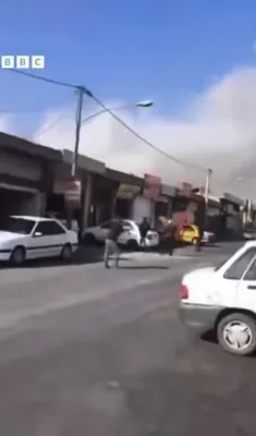 @Visegrád 24: A new video from Iran shows just how powerful the airstrikes are.

The man on the streets films at least 8 huge blasts within a couple of seconds.