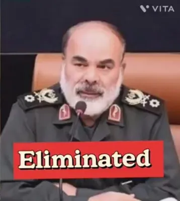 @Eli Afriat 🇮🇱: ANOTHER ONE BITES THE DUST.

A senior Revolutionary Guards officer, Mohammad Karami, who vowed to "Hunt Down And Kill" Israeli Prime Minister Benjamin Netanyahu, has been ELIMINATED.✅