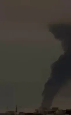 @Babak Taghvaee - The Crisis Watch: BREAKING: Happening tonight, the Israeli Air Force conducted multiple airstrikes at Mehrabad International Airport in Tehran, the capital city of Iran. Plumes of smoke can be seen covering the airport